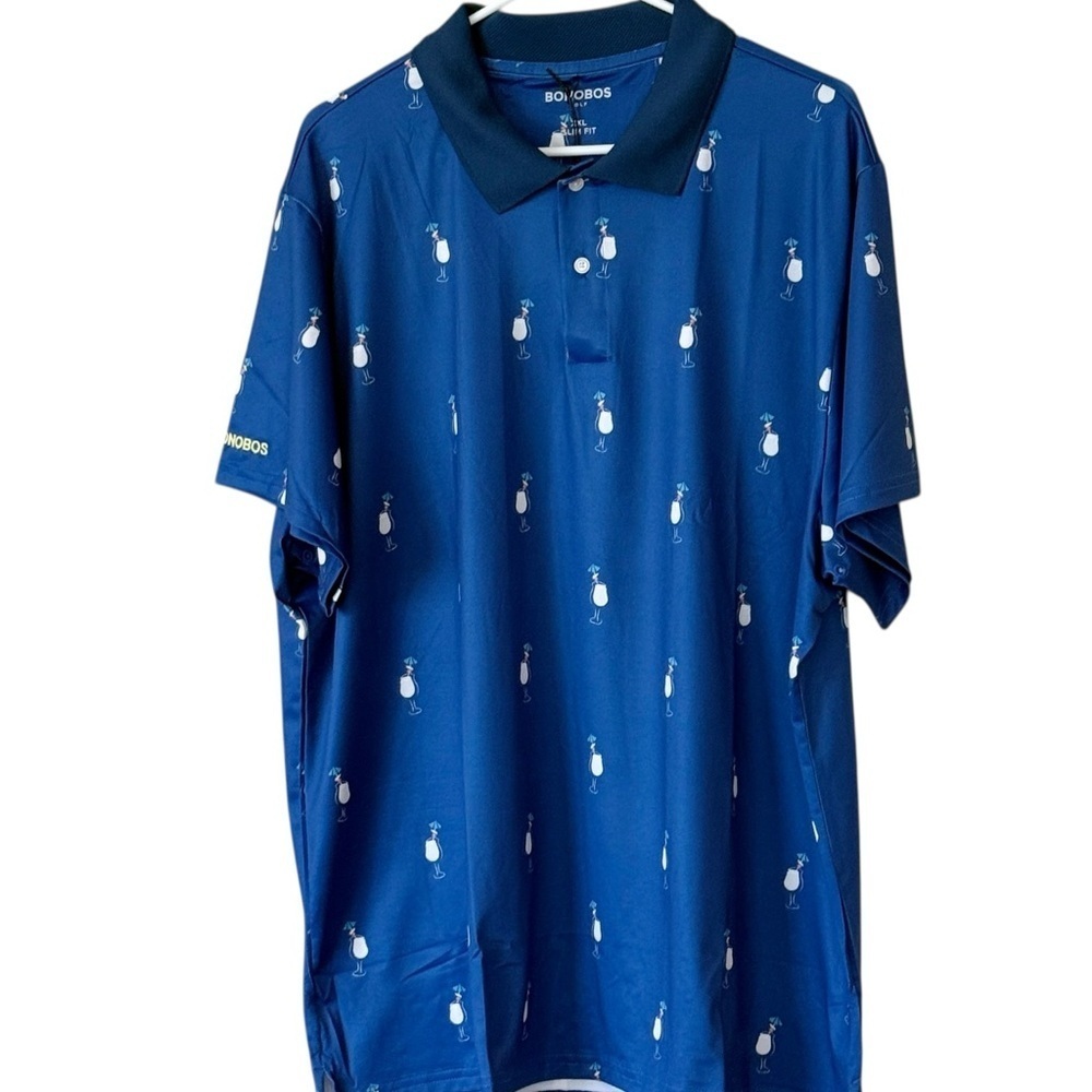 Bonobos Men's The Tour Golf Slim Fit Polo Pina Coladas Sz XXL MRSP $89